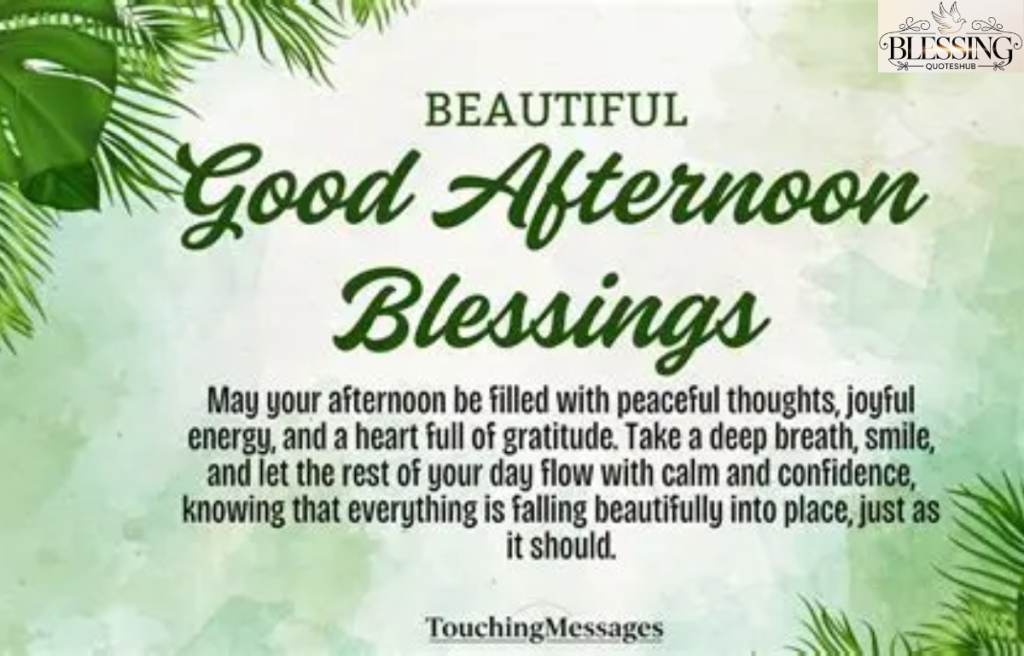 Beautiful Good Afternoon Blessings
