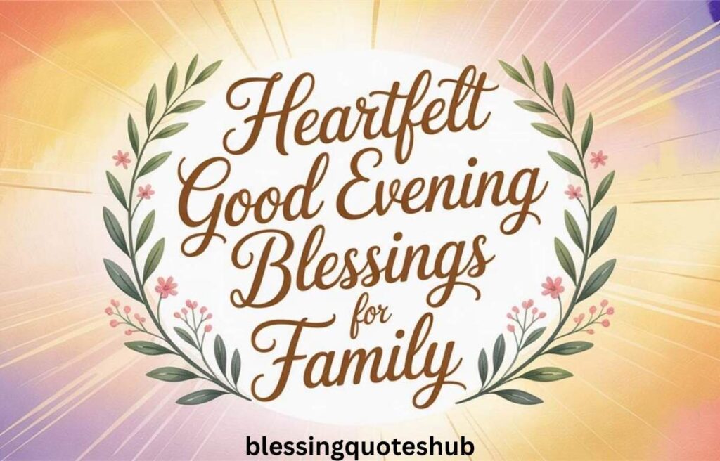 Good Evening Blessings for Family and Loved Ones