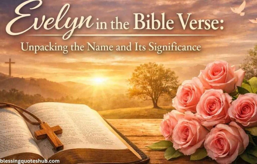 Bible Verses Related to the Name Evelyn