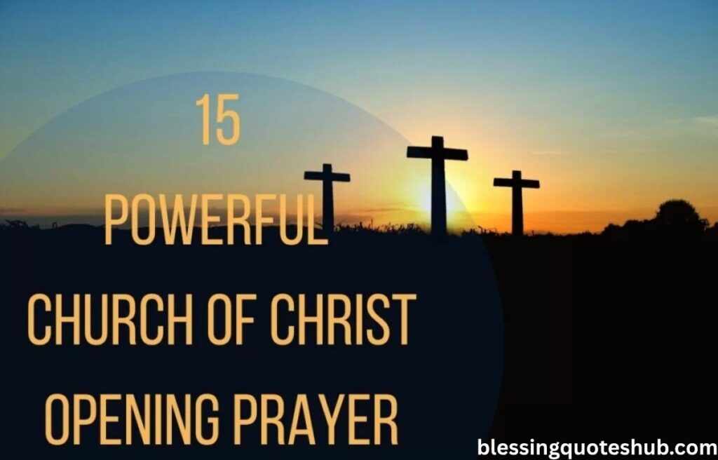 Church Anniversary Opening Prayer 