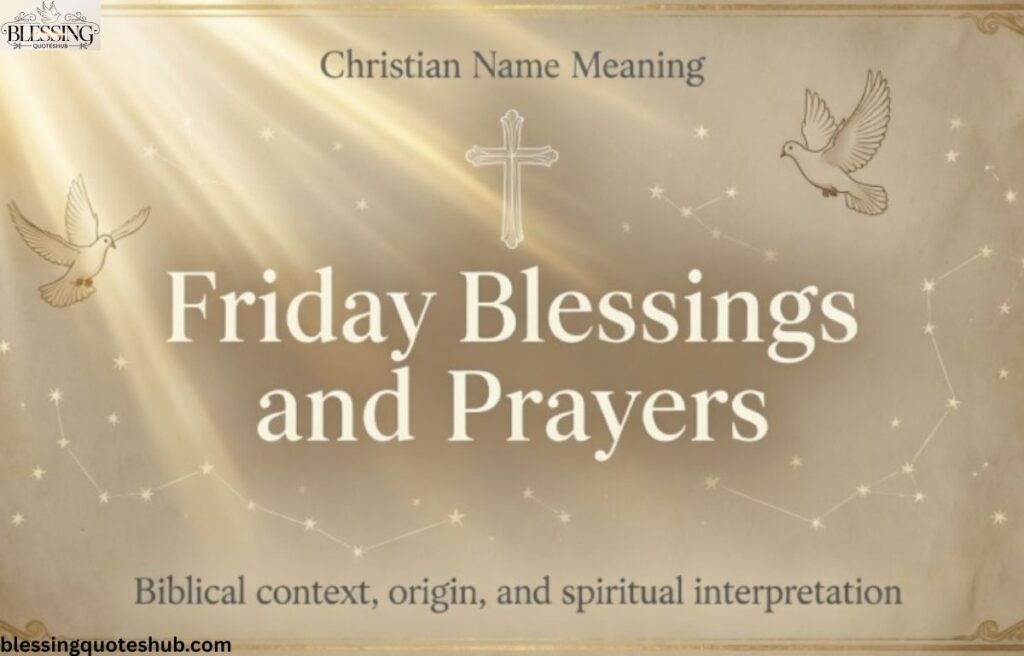 Friday Blessings and Prayers