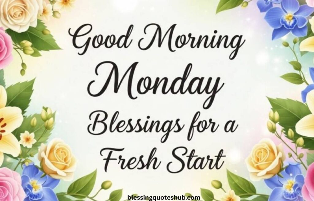 Monday Blessings and the Power of a Fresh Start