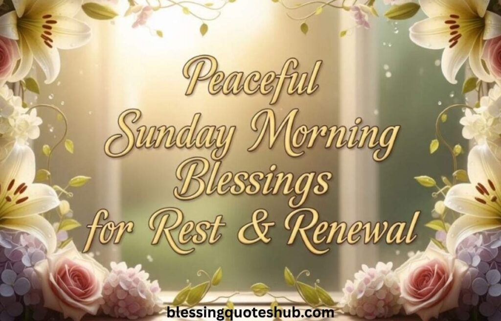Peaceful Sunday Morning Blessings 