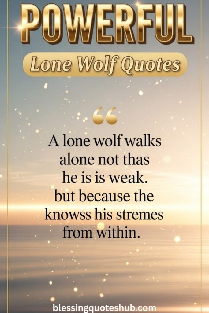 Powerful Lone Wolf Quotes 