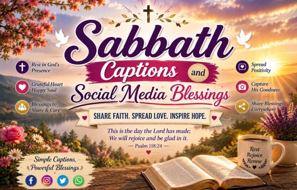 Sabbath Captions and Social Media Blessings
