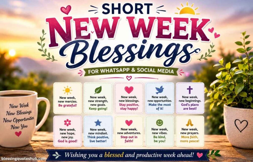 Short New Week Blessings for WhatsApp and Social Media
