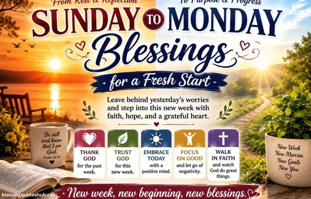 Sunday to Monday Blessings for a Fresh Start