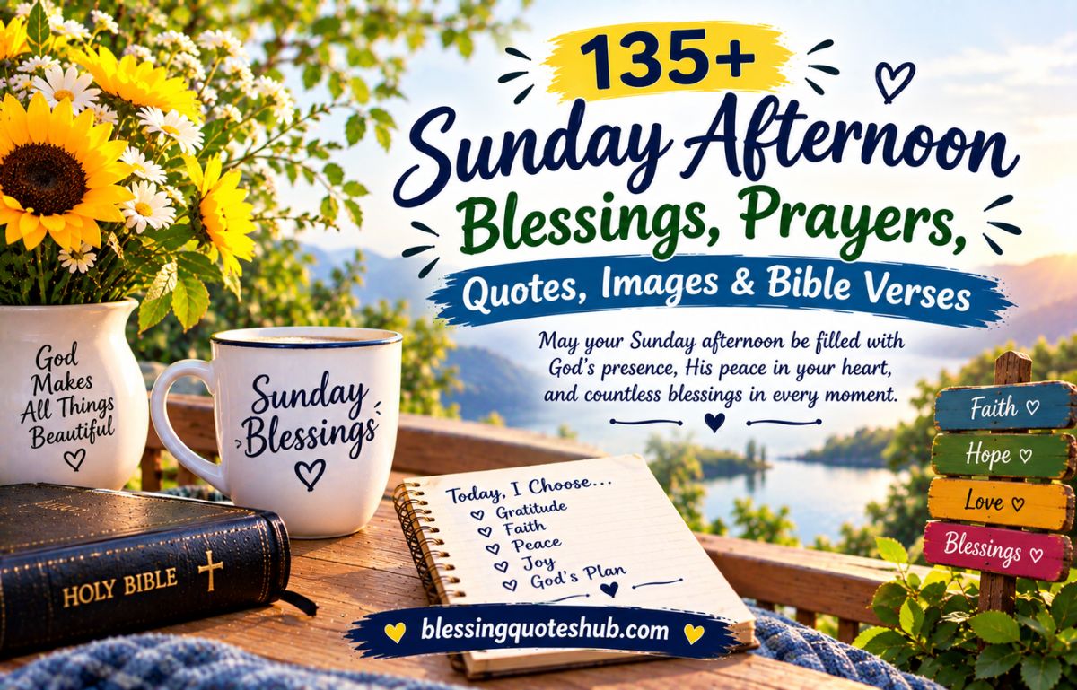 135+ Sunday Afternoon Blessings, Prayers, Quotes, Images & Bible Verses