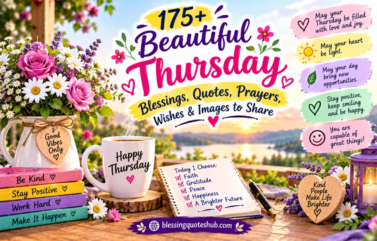175+ Beautiful Thursday Blessings, Quotes, Prayers, Wishes & Images to Share