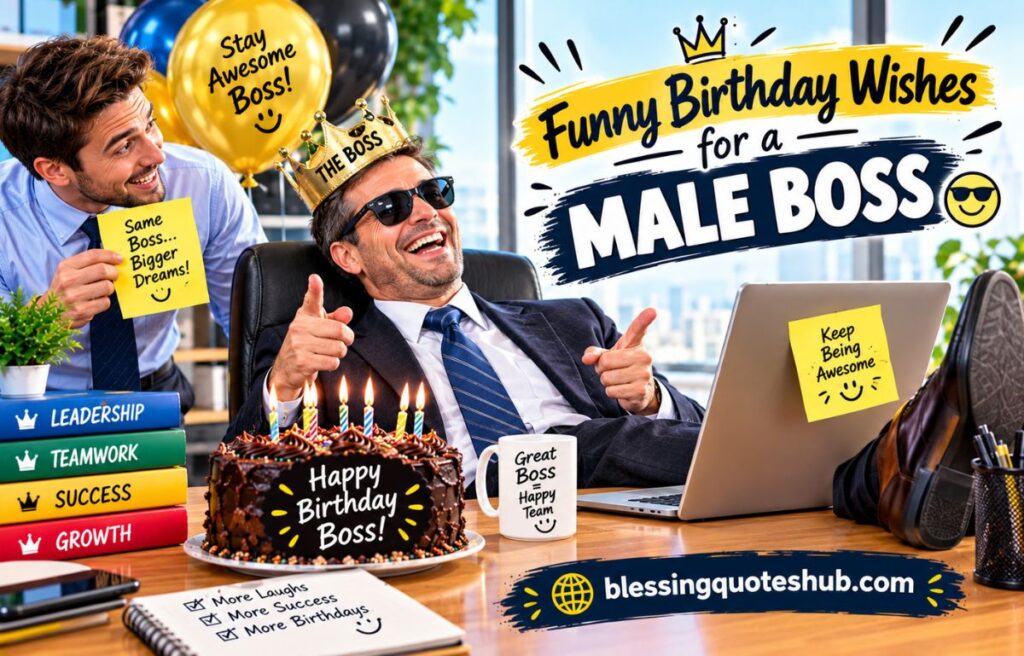 Funny Birthday Wishes for a Male Boss