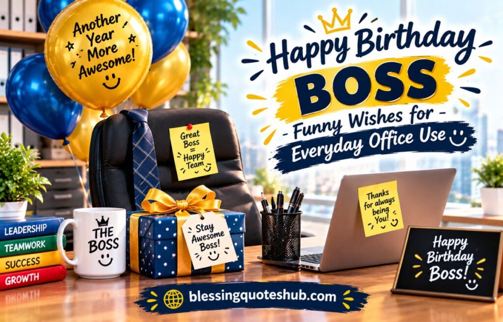 Happy Birthday Boss Funny Wishes for Everyday Office Use