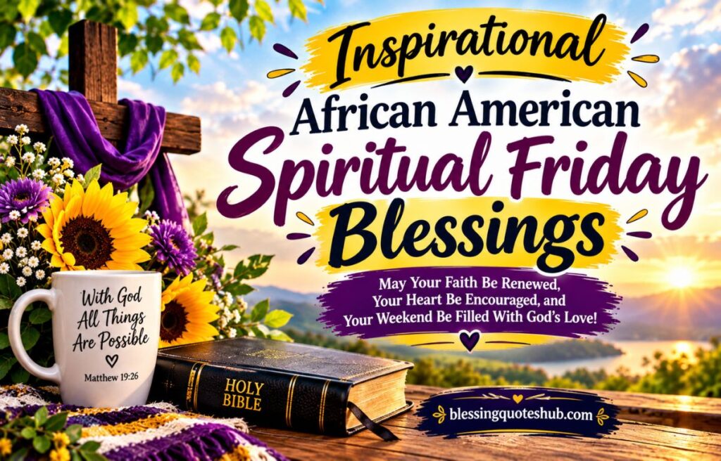 Inspirational African American Spiritual Friday Blessings