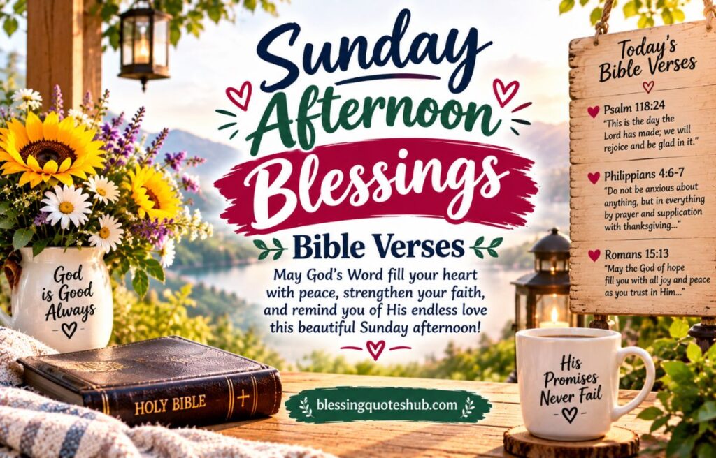 Sunday Afternoon Blessings Bible Verses