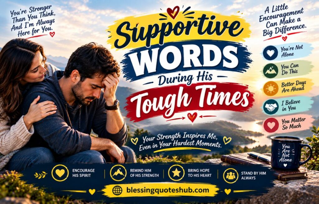 Supportive Words During His Tough Times
