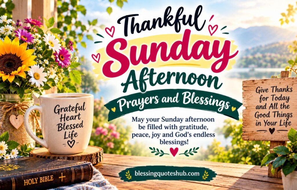 Thankful Sunday Afternoon Prayers and Blessings