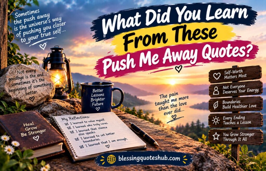 What Did You Learn From These Push Me Away Quotes?